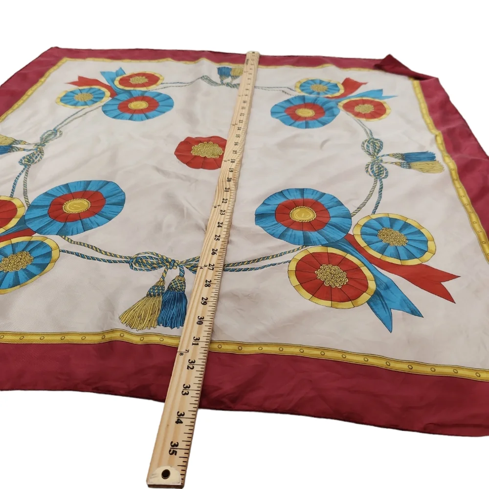 Christian Dior Silk Floral Bow Print Scarf